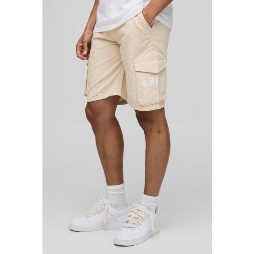 Short cargo large mi-long imprimé - 28 - Boohooman - Modalova