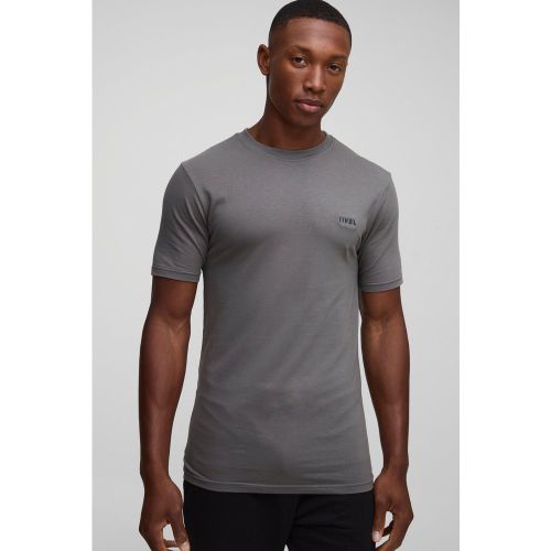 MAN. T-shirt moulant à col ras du cou - S - Boohooman - Modalova