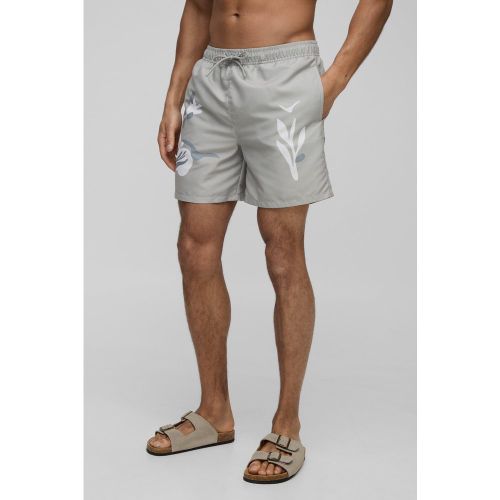 Short de bain mi-long imprimé - S - Boohooman - Modalova