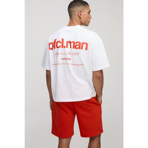 Ensemble oversize à col montant avec t-shirt et short - Ofcl homme - S - Boohooman - Modalova