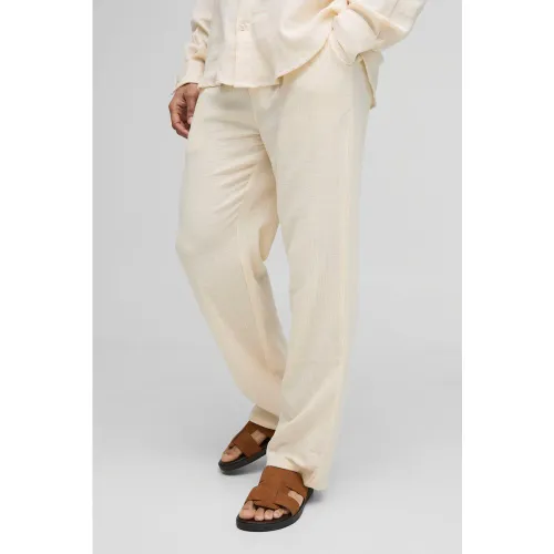 Pantalon large élastiqué en mousseline de soie - S - Boohooman - Modalova