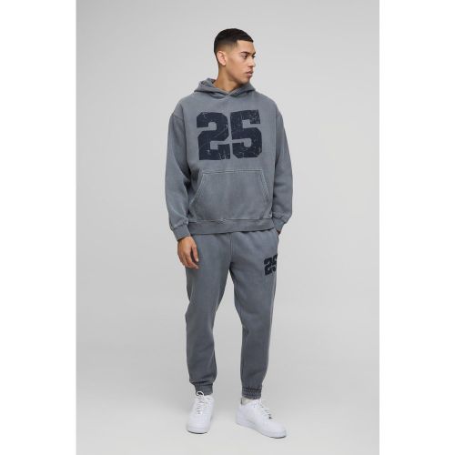 Survêtement oversize universitaire délavé - S - Boohooman - Modalova