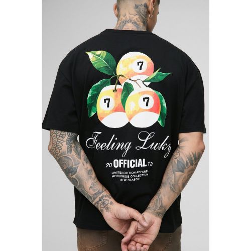 Tall - T-shirt oversize à imprimé Lucky 7 - 2XL - Boohooman - Modalova