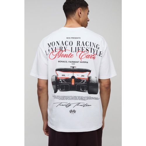 T-shirt oversize à imprimé Monaco - S - Boohooman - Modalova