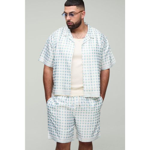 Grande taille - Ensemble satiné oversize à manches courtes - 2XL - Boohooman - Modalova