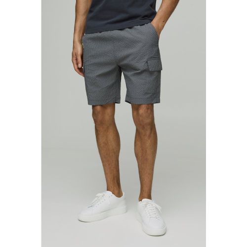 Short cargo large mi-long en tissu crêpe - S - Boohooman - Modalova