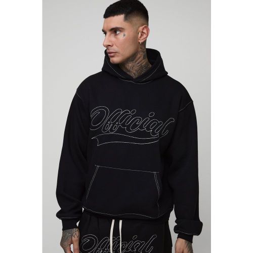 Tall - Sweat à capuche oversize à coutures contrastantes - Official homme - S - Boohooman - Modalova