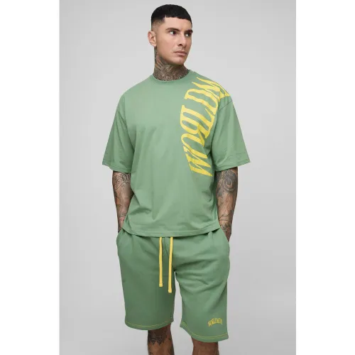 Tall - Ensemble oversize à imprimé Worldwide - 2XL - Boohooman - Modalova