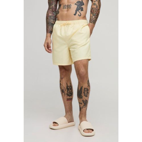 Short de bain mi-long à logo - S - Boohooman - Modalova