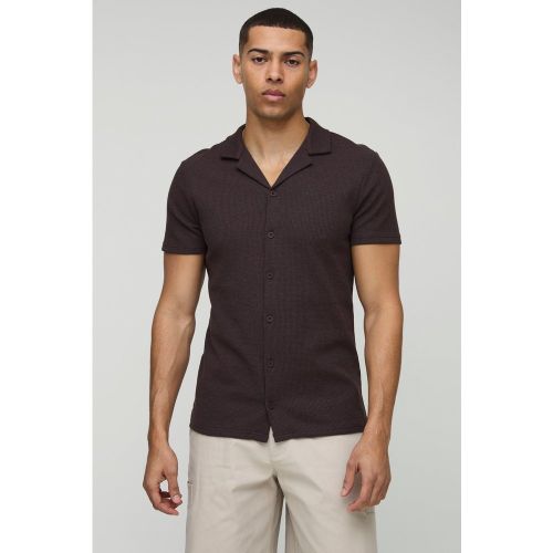 Chemise slim à manches courtes - S - Boohooman - Modalova