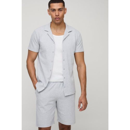 Ensemble avec chemise slim et short - S - Boohooman - Modalova