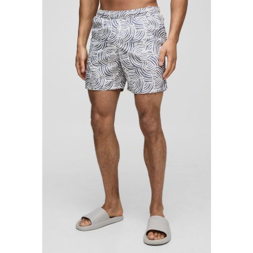 Short de bain mi-long à motif homme - S - Boohooman - Modalova