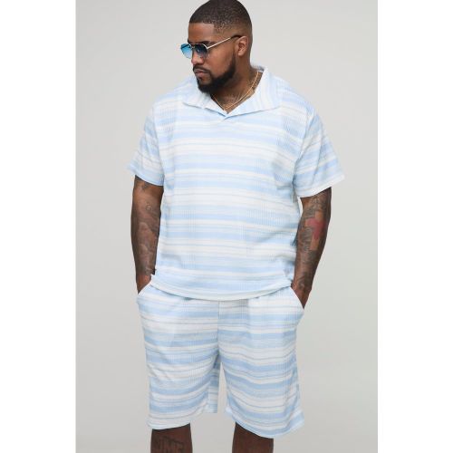Grande taille - Ensemble texturé avec short - 2XL - Boohooman - Modalova