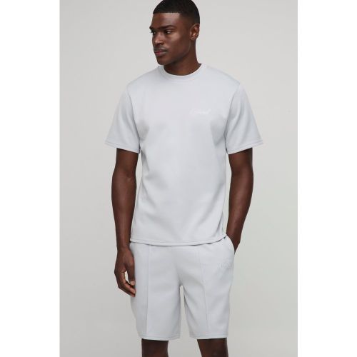 Ensemble droit avec t-shirt et short - Official - S - Boohooman - Modalova