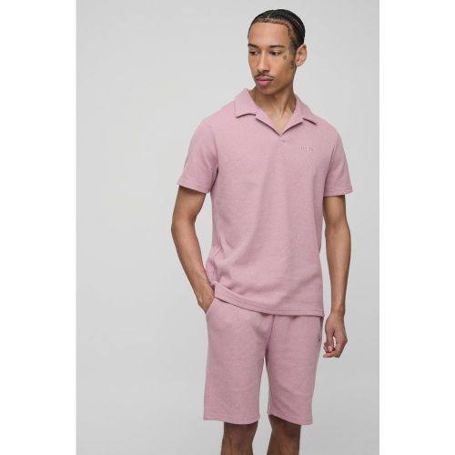 Ensemble avec polo cintré et short - MAN - S - Boohooman - Modalova