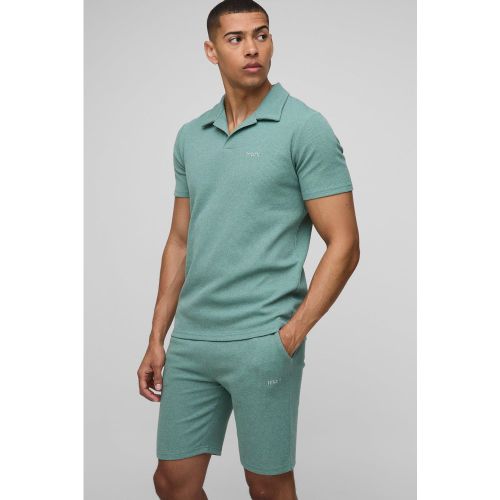 Ensemble avec polo cintré et short - MAN - S - Boohooman - Modalova