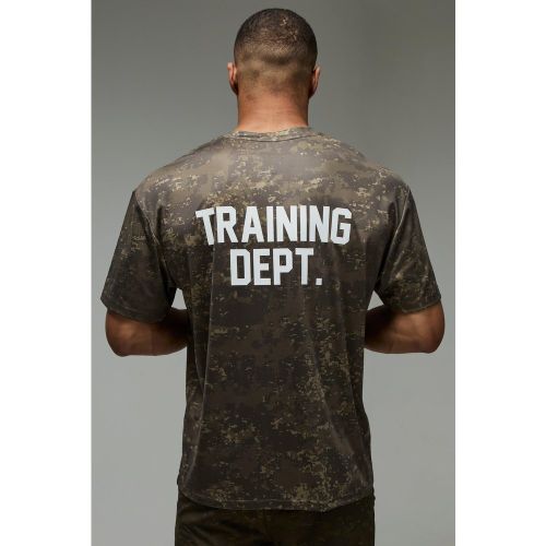 T-shirt oversize à imprimé camouflage homme - 2XL - Boohooman - Modalova