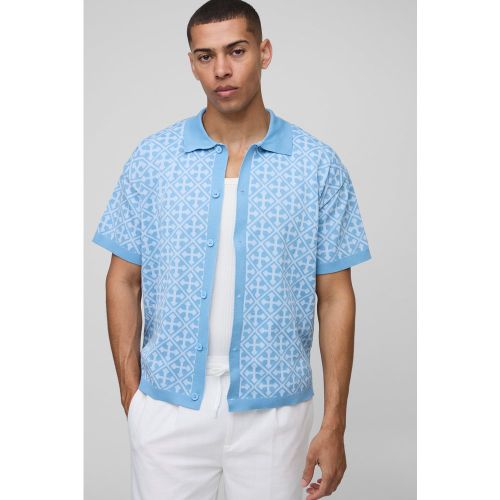 Chemise oversize à motif croisé - S - Boohooman - Modalova