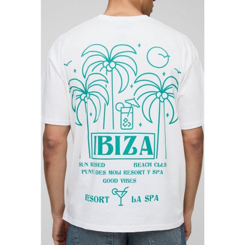T-shirt oversize à imprimé palmier - S - Boohooman - Modalova