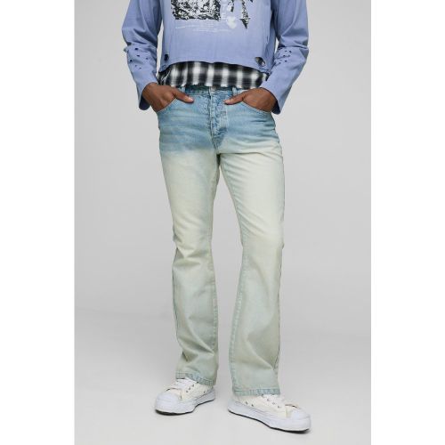 Jean flare délavé - 28R - Boohooman - Modalova