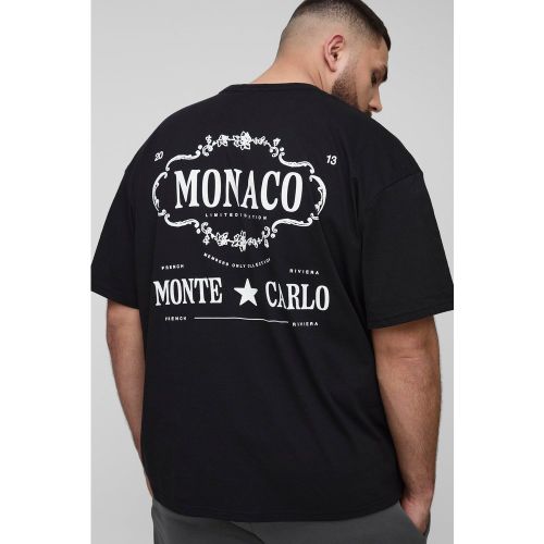 Grande taille - T-shirt oversize à imprimé Monte-Carlo - 2XL - Boohooman - Modalova