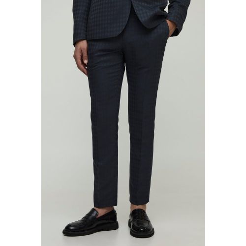 Pantalon slim à motif pied-de-poule - 28 - Boohooman - Modalova