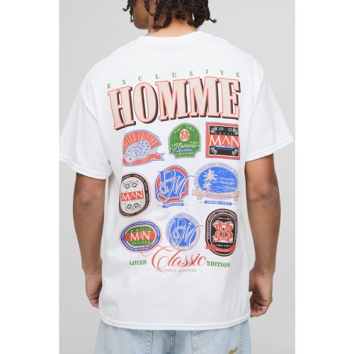 T-shirt oversize imprimé - MAN - S - Boohooman - Modalova