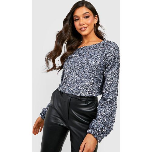 Top Avec Détails À Paillettes Et Chaînes Au Dos - 34 - boohoo - Modalova