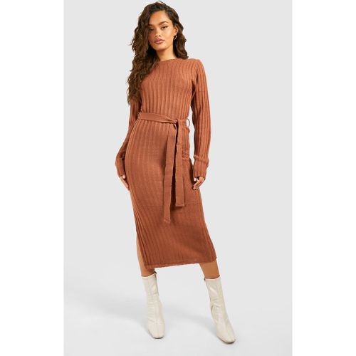 Robe Pull Longue Et Ceinturée - S - boohoo - Modalova