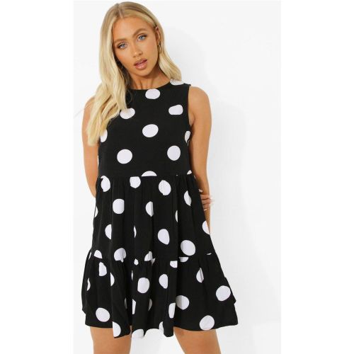 Robe À Pois Et Volants - 42 - boohoo - Modalova