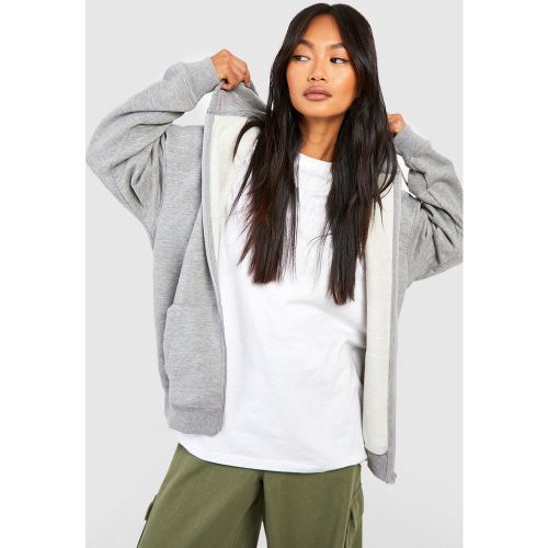 Sweat À Capuche Zippé Ample - S - boohoo - Modalova