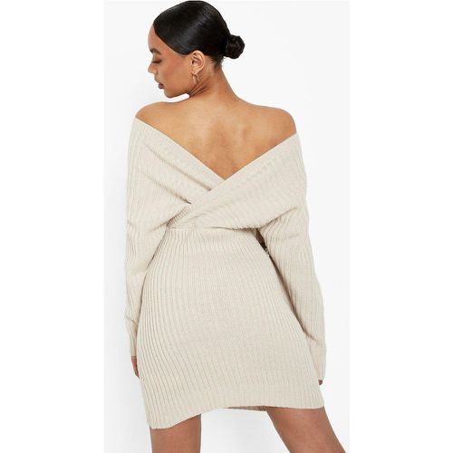 Robe Pull Côtelée À Épaules Dénudées - M - boohoo - Modalova