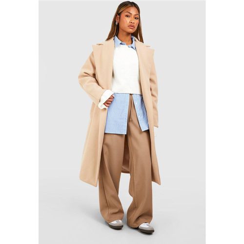 Manteau Long Oversize Effet Laine - 42 - boohoo - Modalova