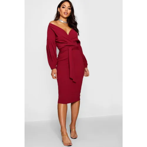 Robe Mi-Longue À Épaules Dénudées - 42 - boohoo - Modalova