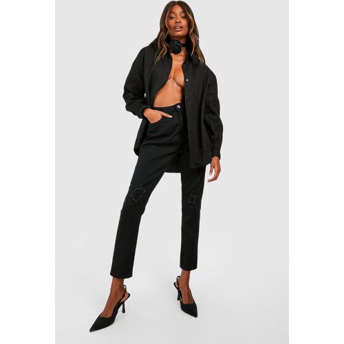 Jean Déchiré Taille Haute Coupe Skinny - 36 - boohoo - Modalova