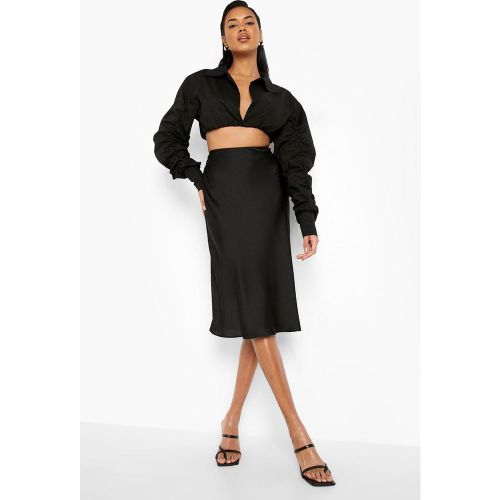 Jupe Mi-Longue Satinée - 38 - boohoo - Modalova