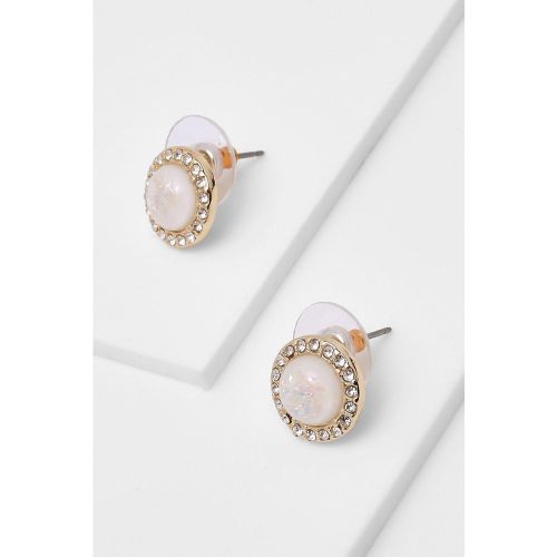 Boucles D'Oreilles Dorées À Strass - One Size - boohoo - Modalova