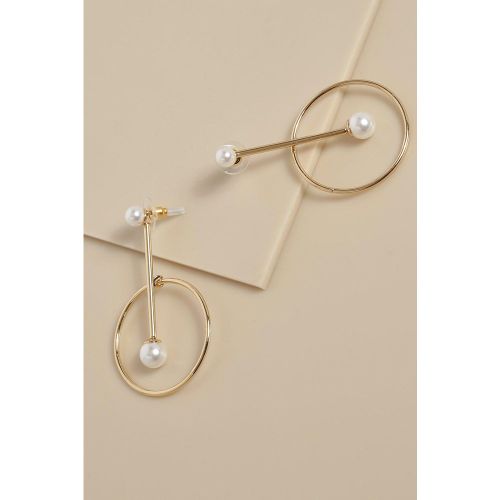 Boucles D'Oreilles En Métal Avec Perles - One Size - boohoo - Modalova