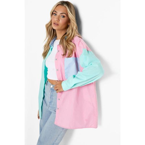 Chemise Oversize Color Block - 34 - boohoo - Modalova