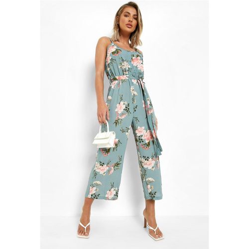 Combinaison Jupe-Culotte À Imprimé Fleuri - 38 - boohoo - Modalova