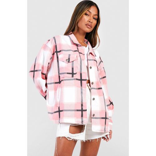 Veste Oversize À Carreaux - S - boohoo - Modalova