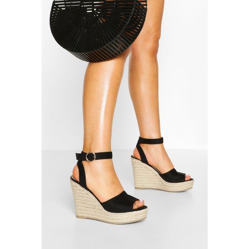 Sandales Espadrilles Compensées À Brides - 40 - boohoo - Modalova