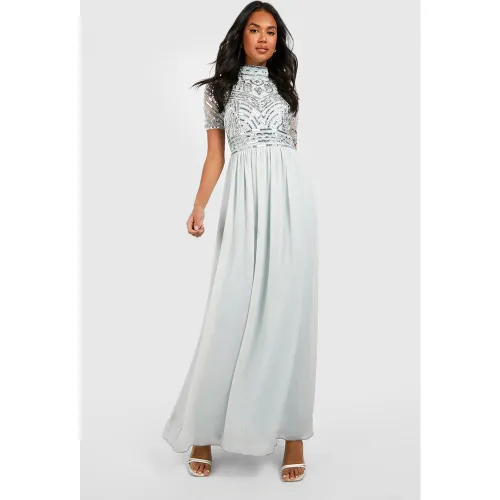 Robe De Demoiselle D'Honneur Longue Ornementée - 40 - boohoo - Modalova