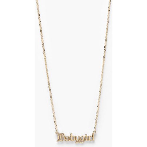 Collier À Slogan Baby Girl - One Size - boohoo - Modalova