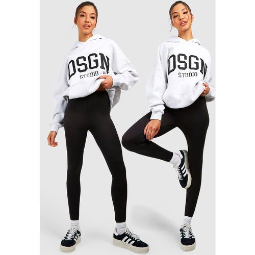 Lot De 2 Leggings Basiques Taille Haute En Jersey - 36 - boohoo - Modalova