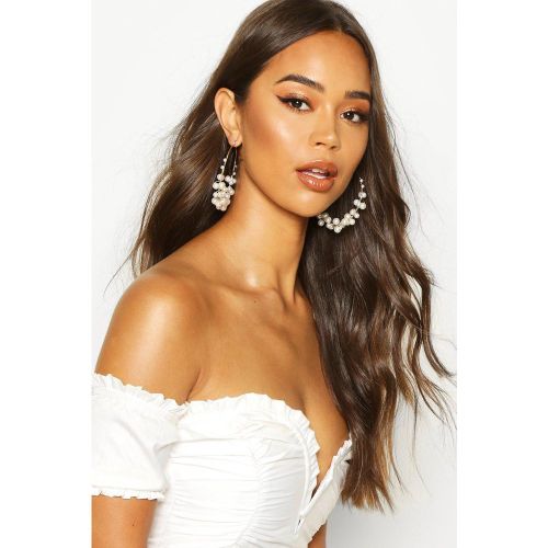 Créoles Perlées - One Size - boohoo - Modalova