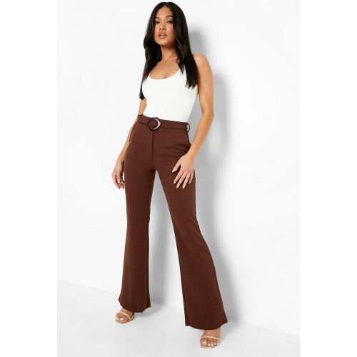 Petite" - Pantalon Flare À Ceinture - 34 - boohoo - Modalova