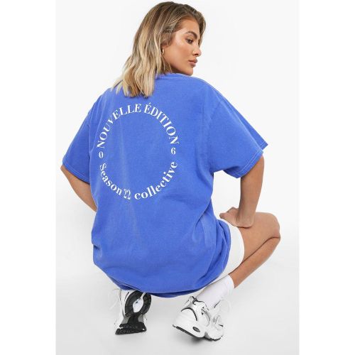 T-Shirt Oversize Surteint À Imprimé - S - boohoo - Modalova