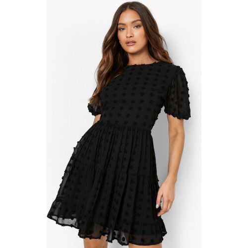 Robe Babydoll Texturée À Imprimé Pois - 42 - boohoo - Modalova