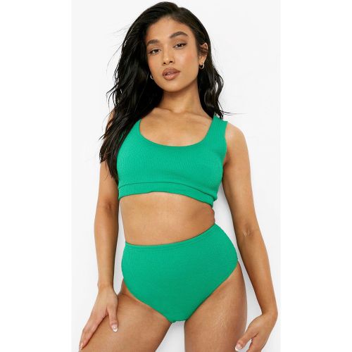Petite" - Haut De Maillot De Bain Effet Froissé - 36 - boohoo - Modalova